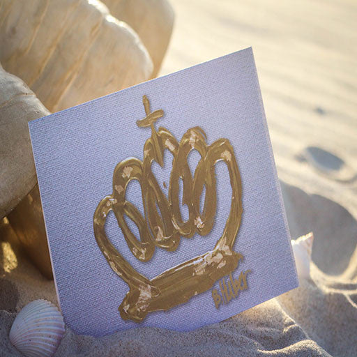 Gold Crown with Gold Leaf (Pack of 8)
